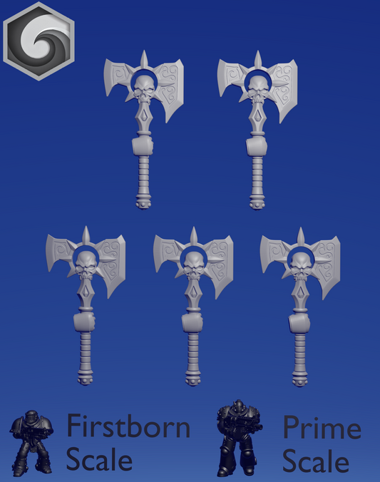Crimson Lords Power Axe D x 5 ~  Greytide Studio image 1