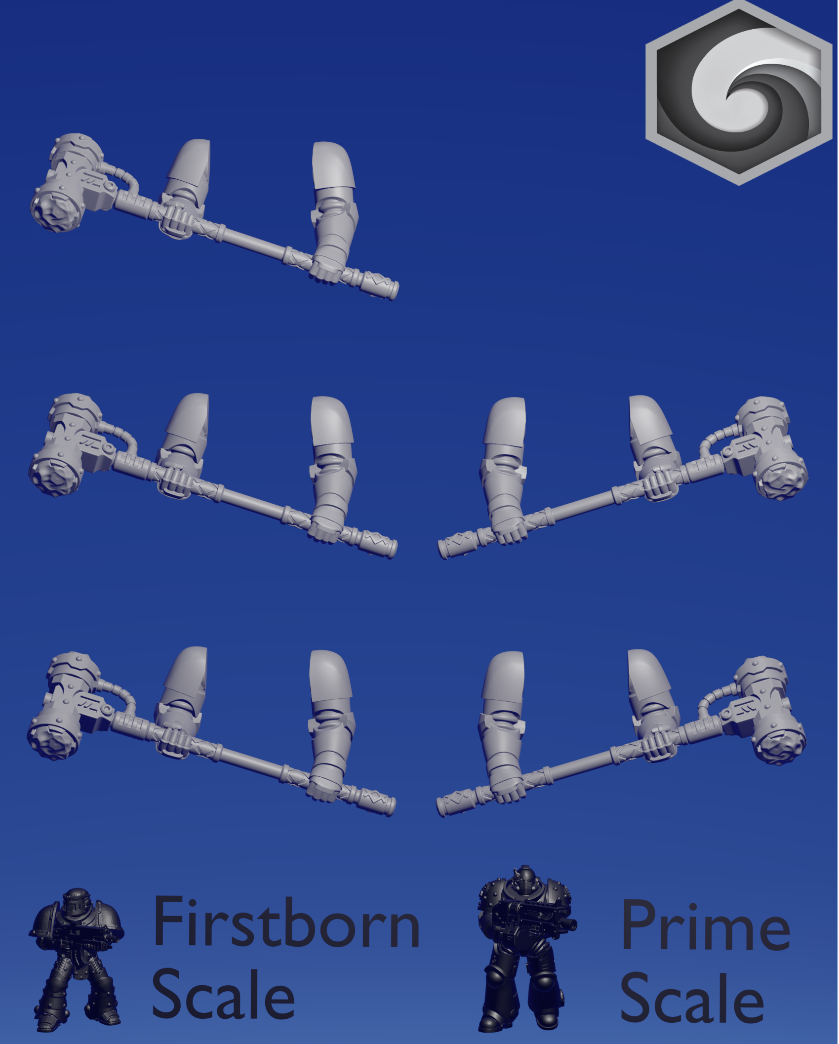 Primal Hound Two-Handed Hammer B x 5 ~  Greytide Studio image 0