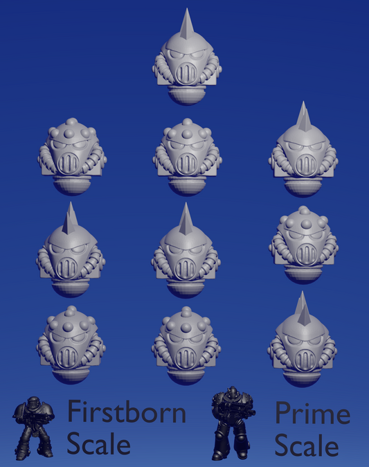 Cacophony Helmet A x 10 ~  Helforged Minis image 0