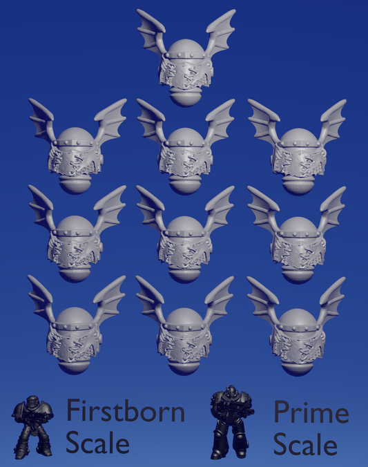 Terror Warhost Helmet E x 10 ~  Helforged Minis image 0