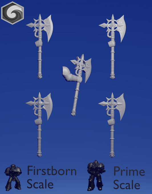 Crimson Lords Large Power Axe  x 5 ~  Greytide Studio image 0