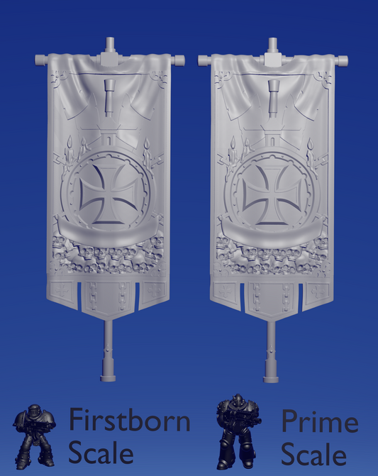 Templar Knight War Banner x 2 ~  Hydra Workshop image 0