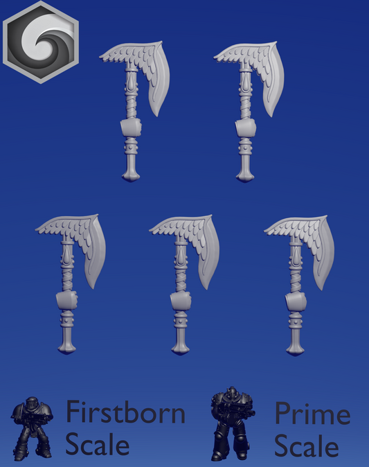 Crimson Lords Power Axe A x 5 ~  Greytide Studio image 1