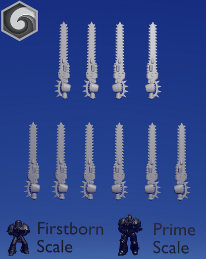 Crimson Lords Chainsword B x 10 ~  Greytide Studio image 1