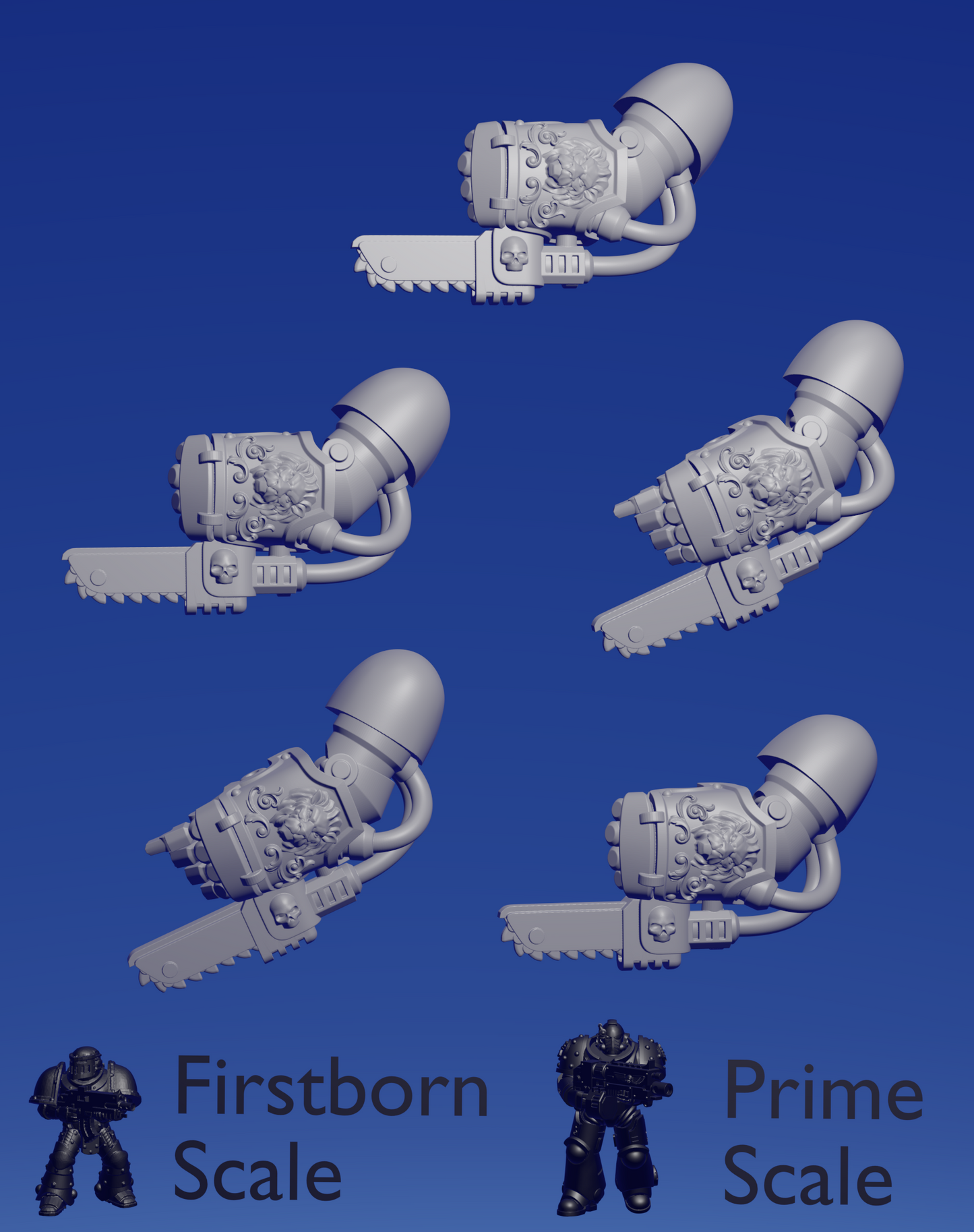 Heavy Armour - Terminator Chain Fists x 5 ~  Greytide Studio